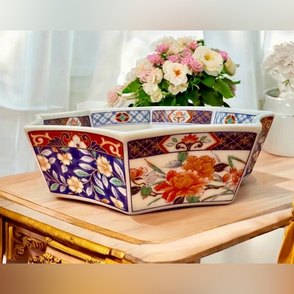 Vintage Gumps Kikun Ceramic Octagonal Bon Bon Coupe - Picture 7 of 12